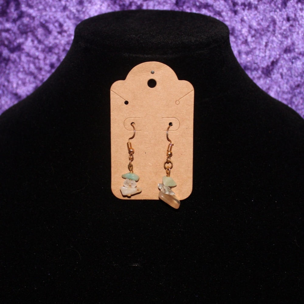 Boho Gold Handmade Crystal Earrings #16